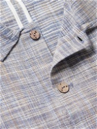 SMR Days - Wittering Checked Organic Cotton-Khadi Jacket - Blue