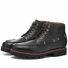 Grenson Men's Easton Moc Toe Boot in Black