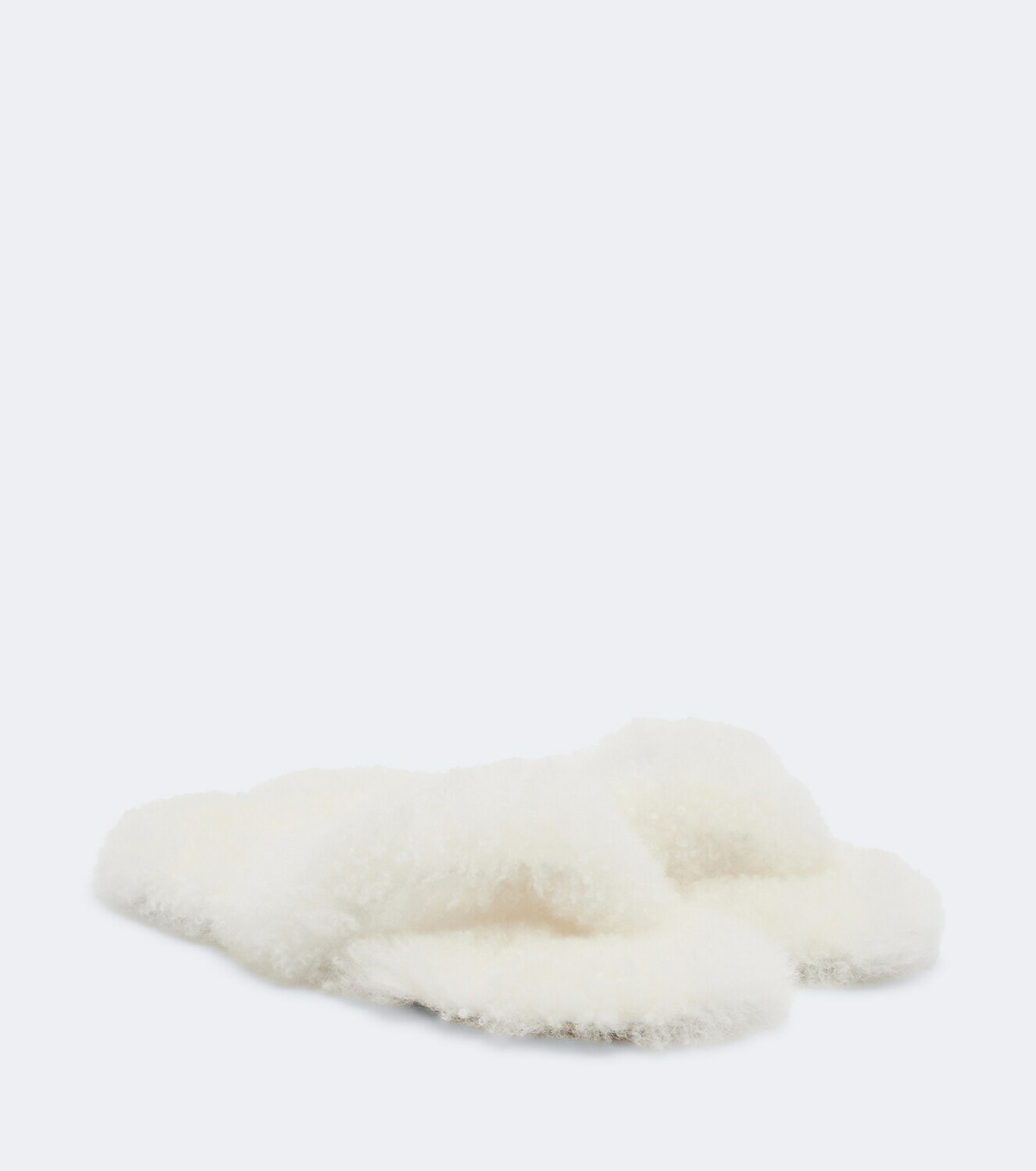 Christen Home shearling thong sandals