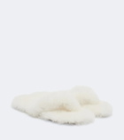 Christen Home shearling thong sandals