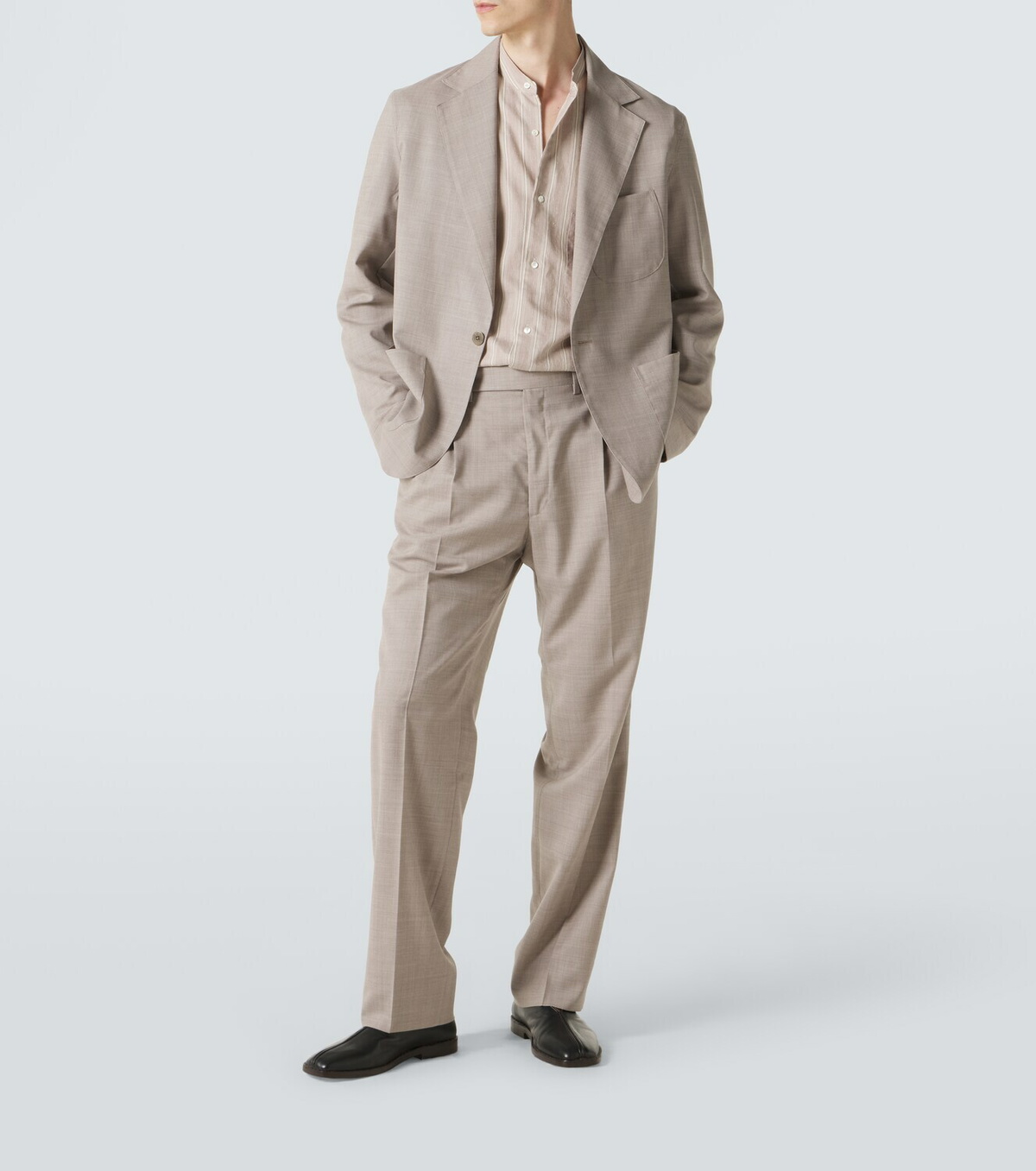 Stòffa Striped cotton and silk shirt