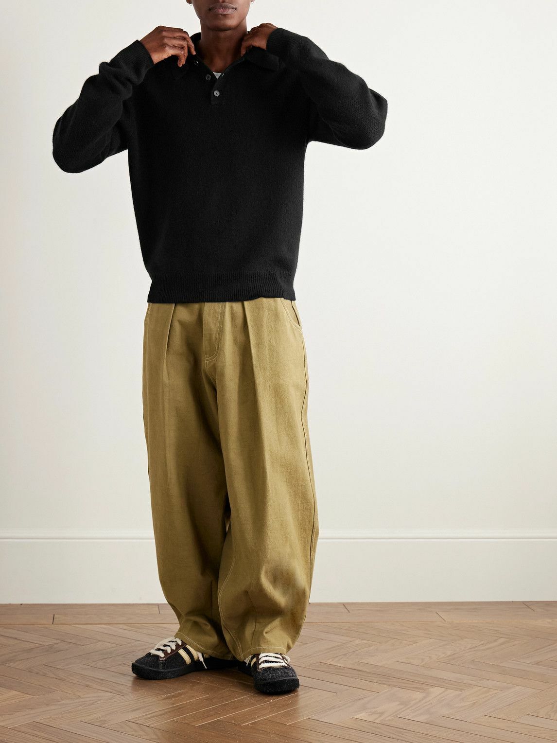 Guest In Residence - Allday Cashmere Polo Shirt - Black
