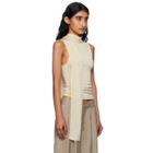 St. Agni Beige Knit Scarf Top
