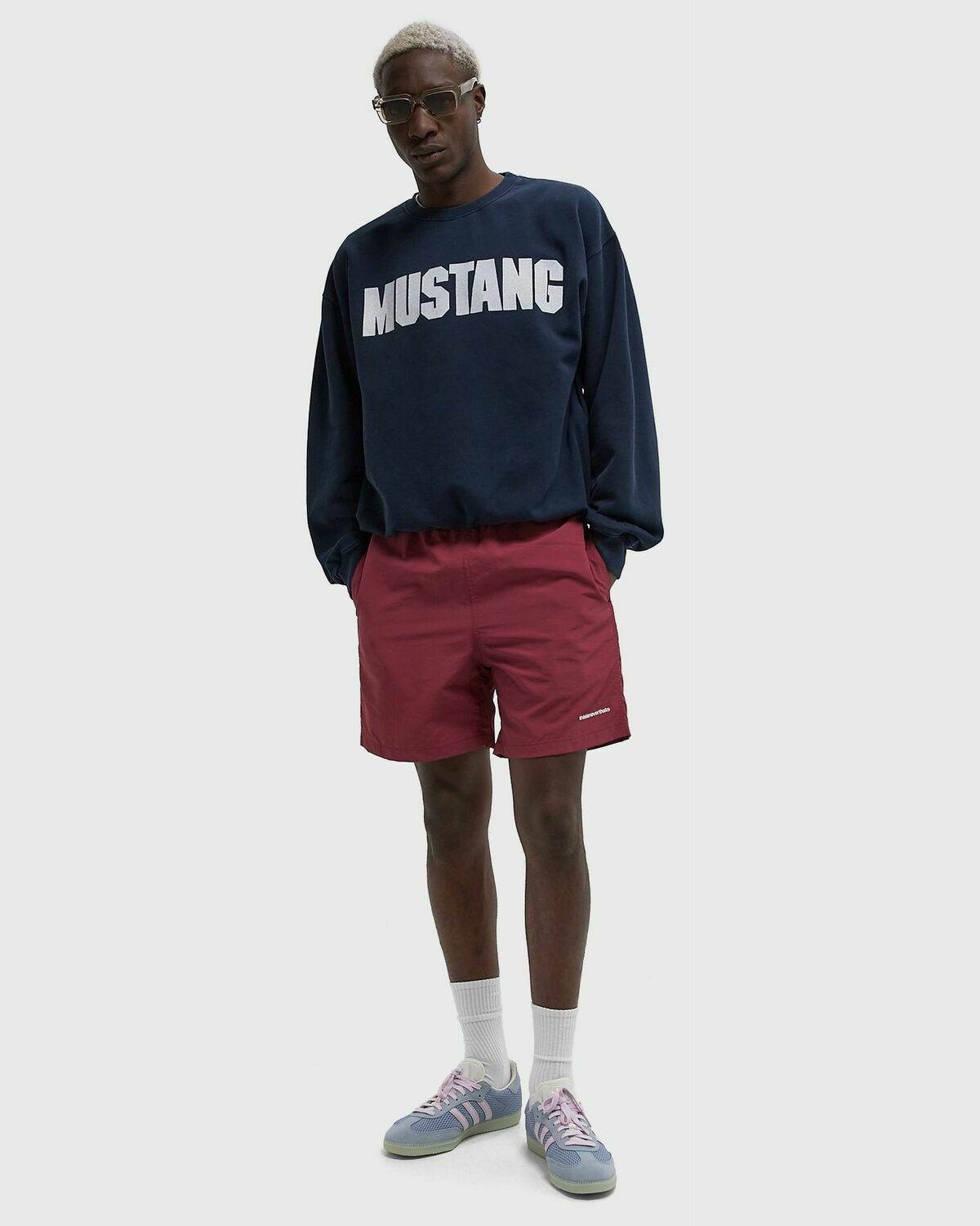 One of these Days MUSTANG CREWNECK Blue Mens Sweatshirt