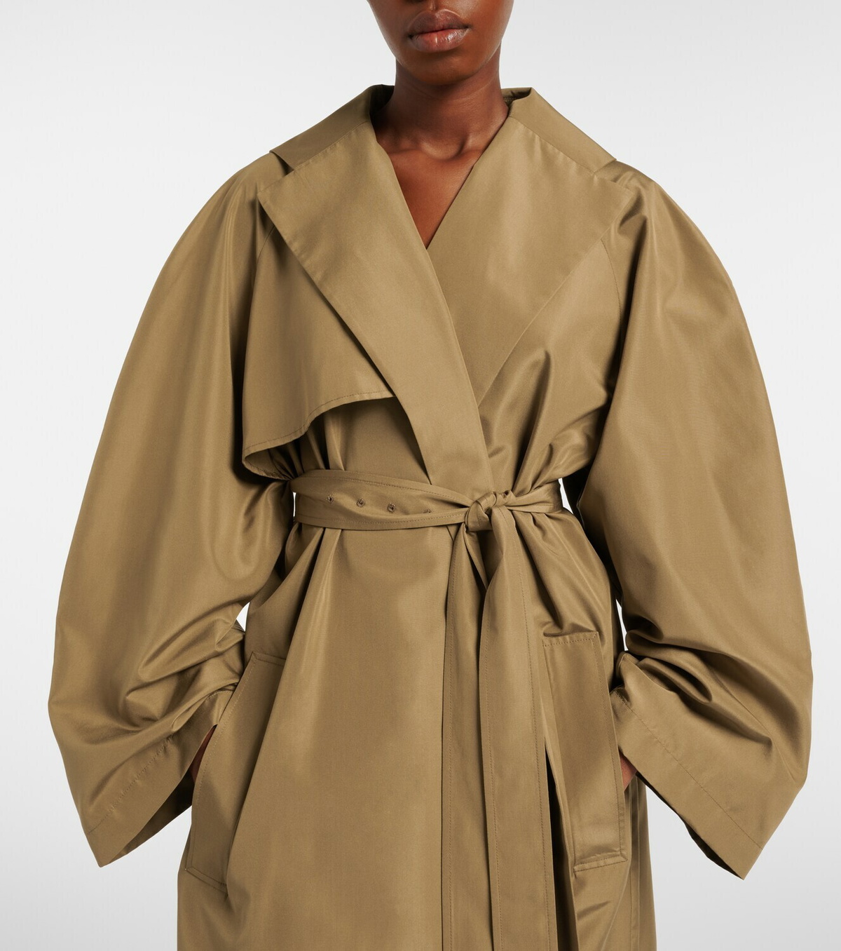 The Row Amapola silk trench coat