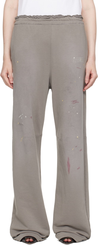 Photo: MM6 Maison Margiela Taupe Light Sweat Lounge Pants