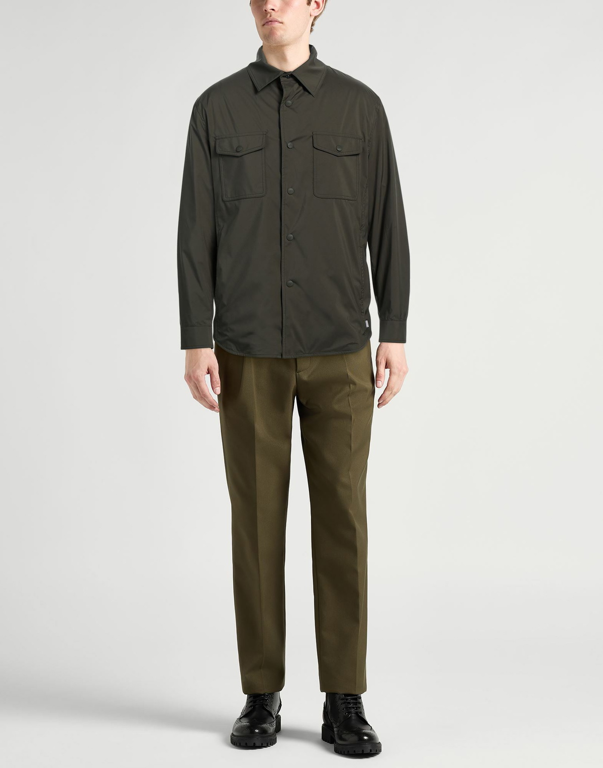 Fedeli Mens Jacket Military in Green