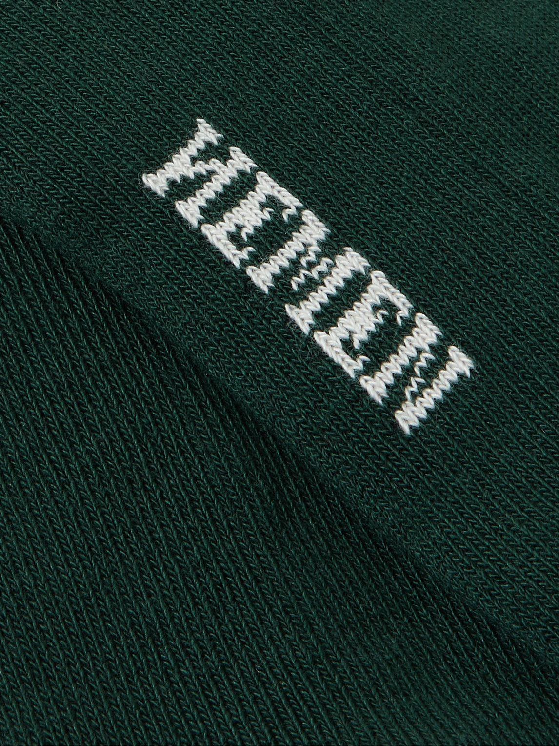 Hemen Biarritz - Logo-Jacquard Ribbed Organic Cotton-Blend Socks