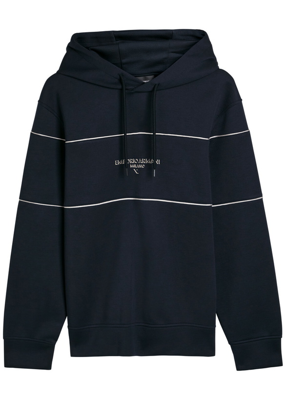 Photo: Emporio Armani Hooded Jersey Sweatshirt Navy