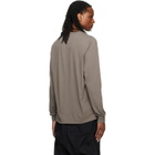 Rick Owens Gray Tower Short Crewneck LS T-shirt