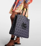 Etro Love Trotter Medium denim jacquard tote bag