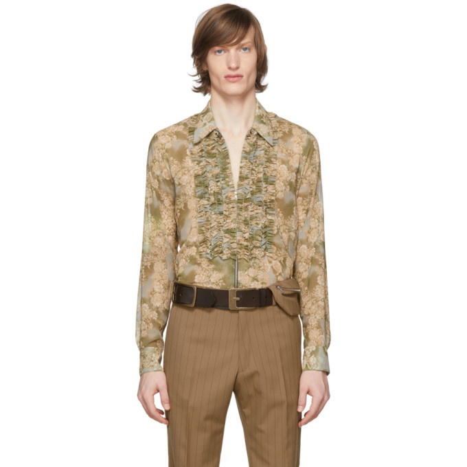 Photo: Dries Van Noten Green Cardinale Floral Shirt