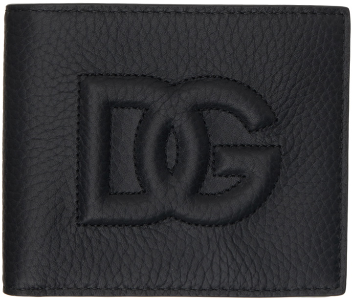 Photo: Dolce&Gabbana Black 'DG' Logo Bifold Wallet