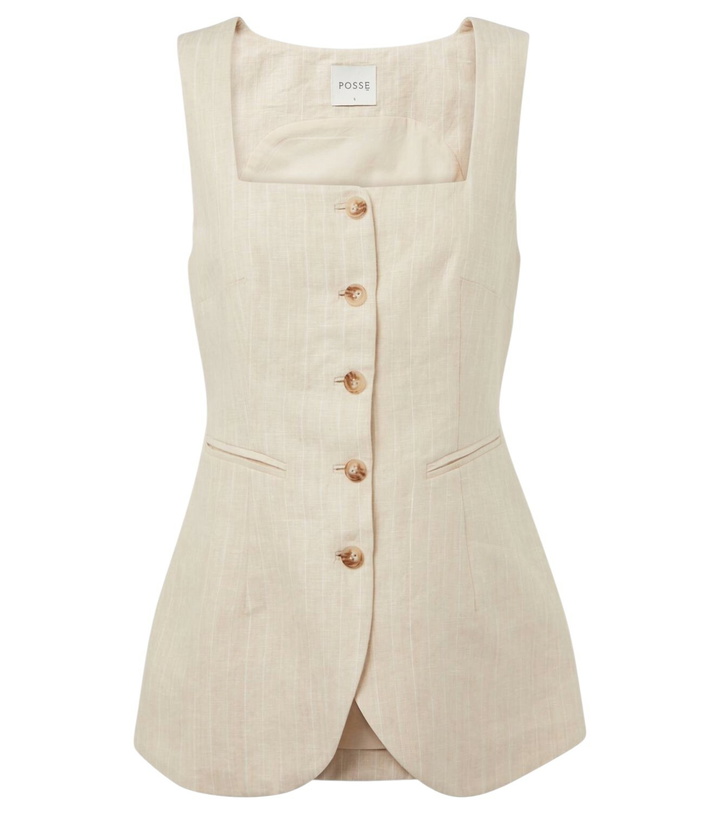 Photo: Posse Lucille pinstripe linen vest