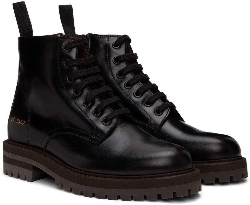 Common Projects Black Combat Boots Common Projects