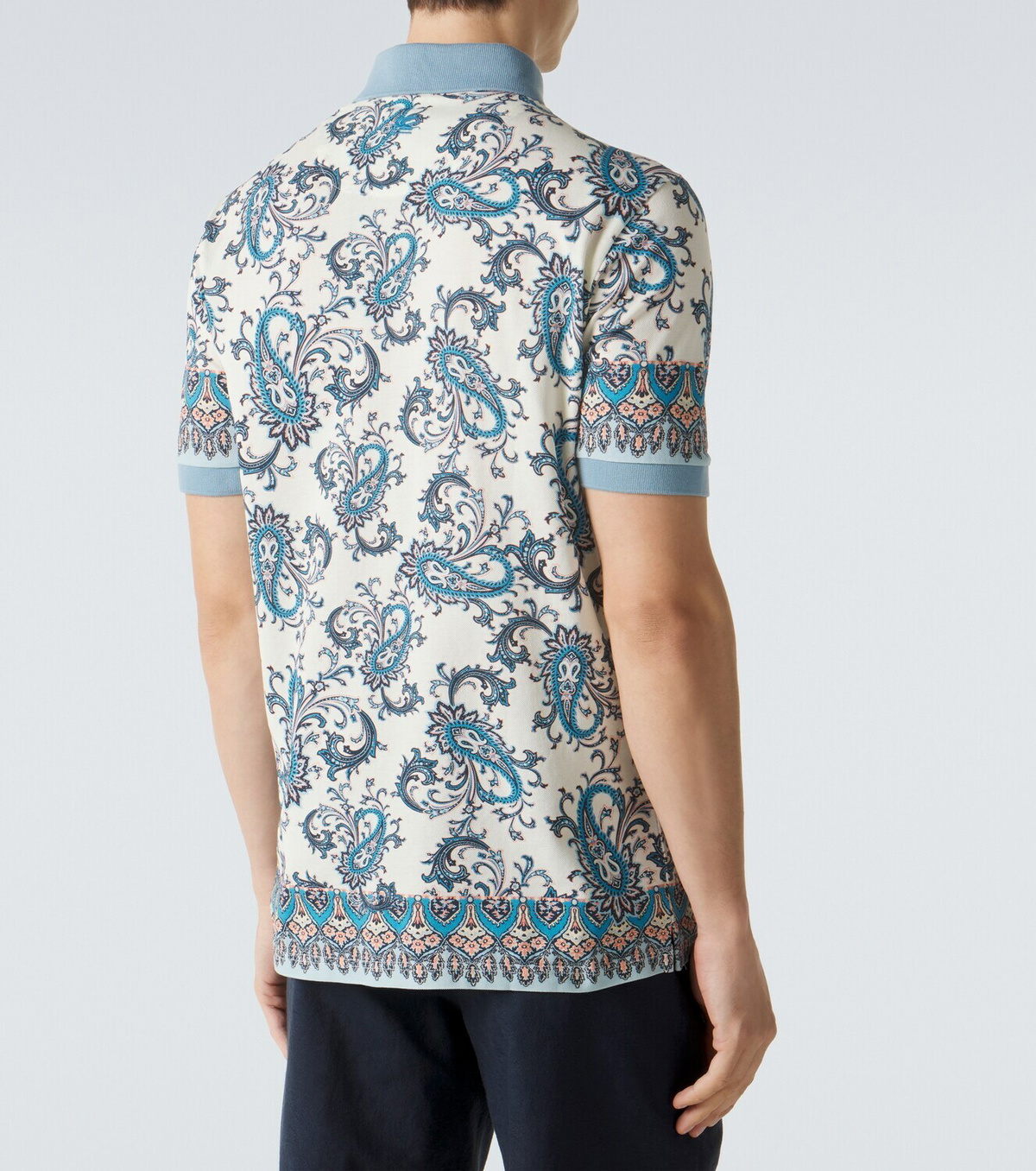 Etro Paisley cotton piqué polo shirt
