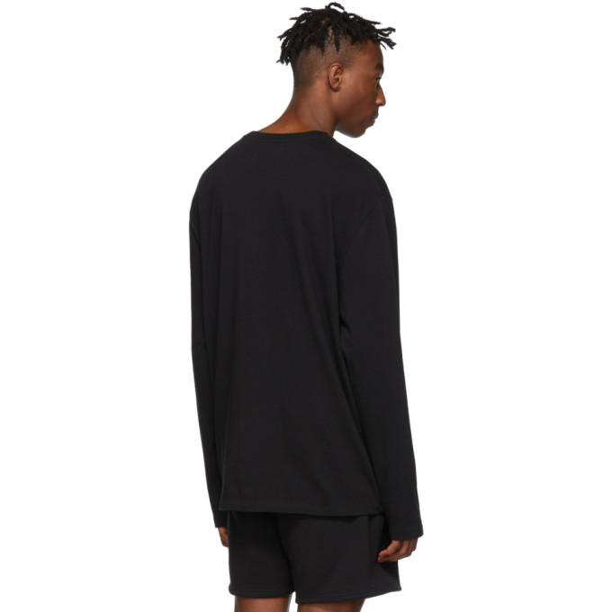 Essentials Black Logo Long Sleeve T-Shirt Essentials