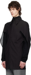 AARON ESH Black Open Arm Shirt