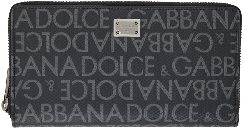 comme des garçons embossed forest half zip wallet