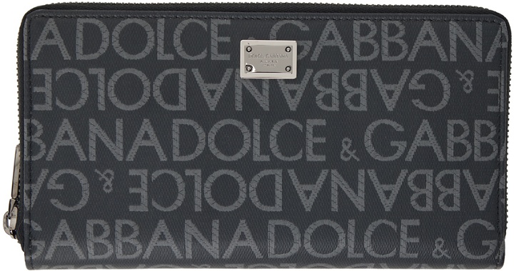Photo: Dolce & Gabbana Gray Jacquard Wallet