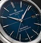 Baume & Mercier - Clifton Baumatic Automatic Chronometer 40mm Stainless Steel and Alligator Watch, Ref. No. M0A10517 - Blue