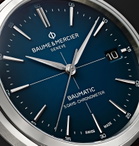 Baume & Mercier - Clifton Baumatic Automatic Chronometer 40mm Stainless Steel and Alligator Watch, Ref. No. M0A10517 - Blue