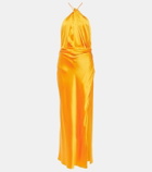 The Sei Asymmetric silk satin gown