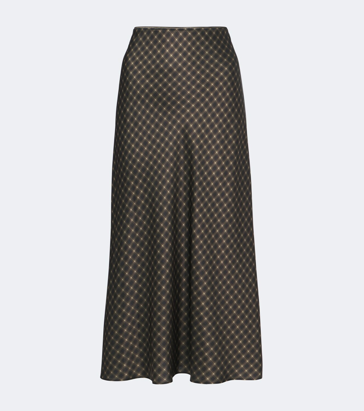Vince Plaid satin slip skirt