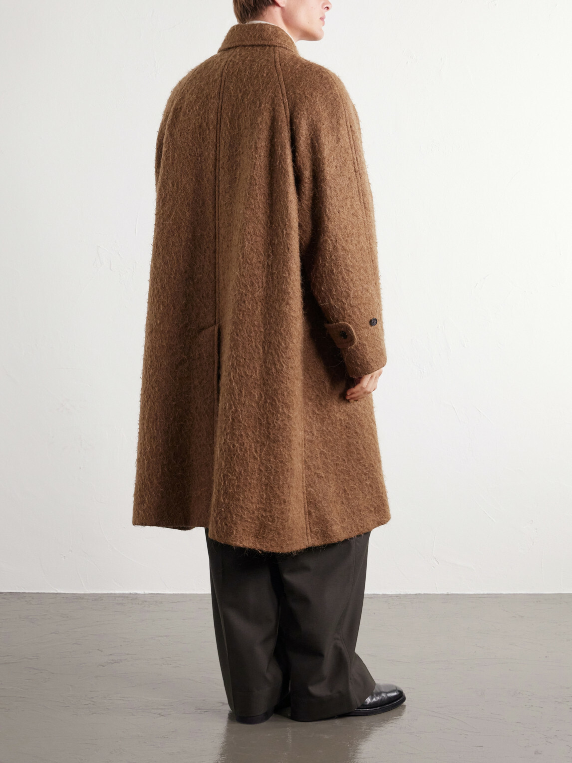 Kaptain Sunshine - Brushed Wool-Blend Woven Coat - Brown