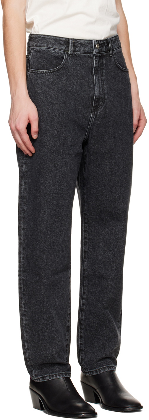 AMOMENTO Black Tapered Jeans