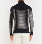 Brioni - Striped Cashmere Rollneck Sweater - Men - Navy