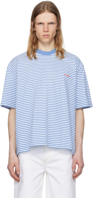 Photo: SUNNEI Blue & White Mega Over T-shirt