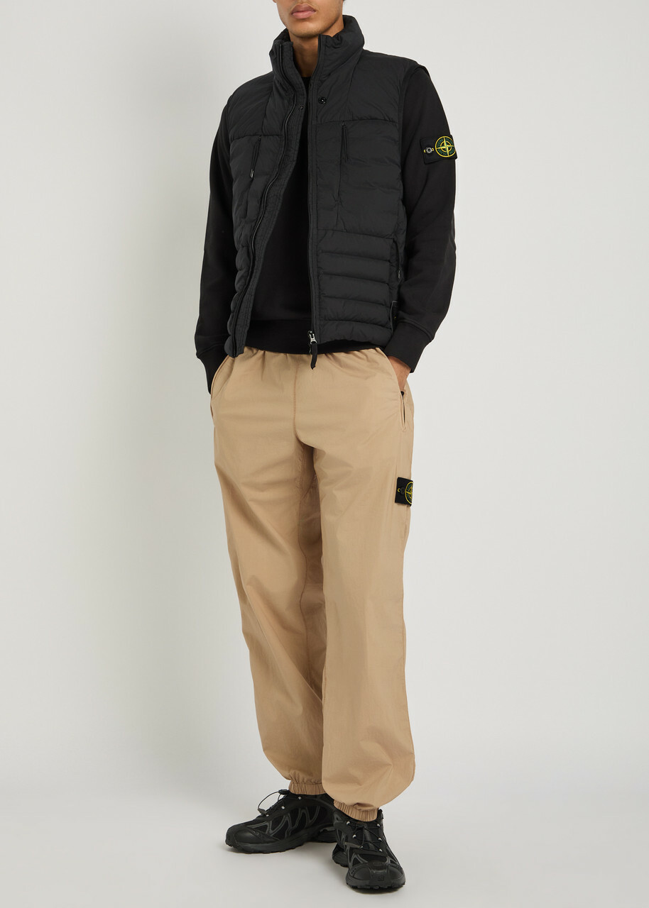 Stone Island Tela Stretch-cotton Trousers Sand