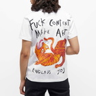 Endless Joy Women's Tiger Back Print T-Shirt in White
