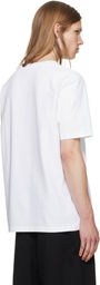 BALMAIN White 'Balmain' Quilted Flock T-shirt