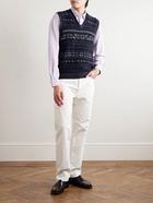 Polo Ralph Lauren - Fair Isle Cotton, Linen and Cashmere-Blend Sweater Vest - Blue