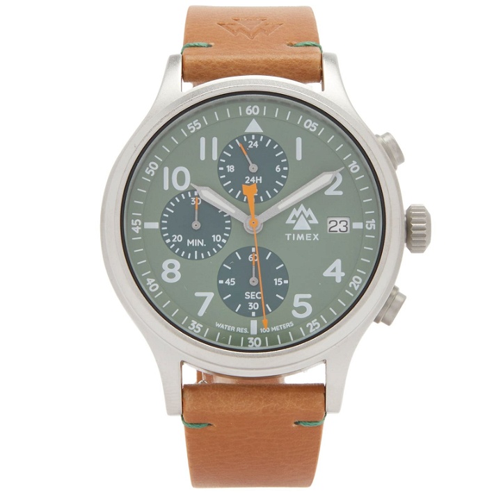 Photo: Timex Expedition North Sierra Chronograph 42mm Watch in Green/Light Brown 