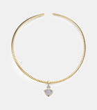 Marina B Trisolina 18kt gold necklace with chalcedony and diamonds