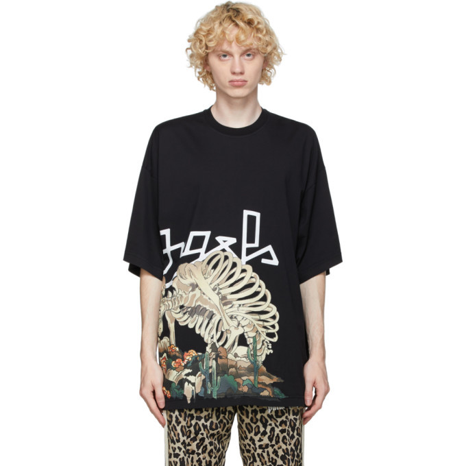 Photo: Palm Angels Black Oversized Desert Skull T-Shirt