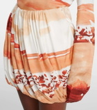 JW Anderson Printed draped miniskirt