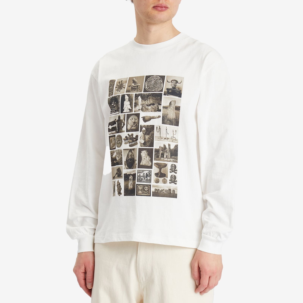 Heresy Men's Niche Longsleeve T-Shirt in Ecru