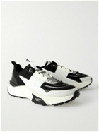 Valentino Garavani - True Act Leather-Trimmed Mesh and Rubber Sneakers - Black