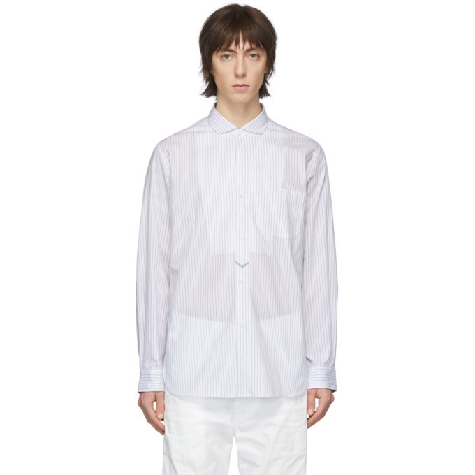 Photo: Junya Watanabe White and Blue Striped Shirt