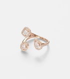 Messika My Twin Trilogy 18kt rose gold ring with diamonds
