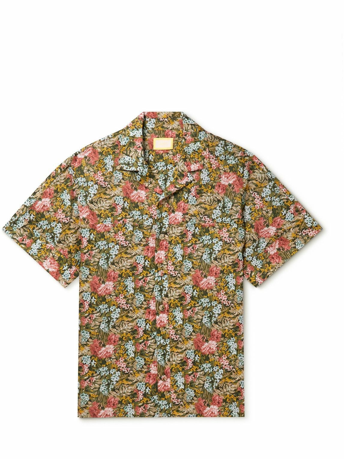 ERDEM - Philip Camp-Collar Printed Linen Shirt - Pink Erdem