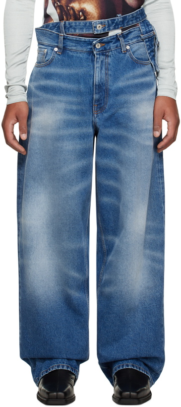 Photo: Y/Project Blue Multi Waistband Jeans