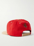 Cherry Los Angeles - Navajo Suede-Trimmed Logo-Embroidered Twill Baseball Cap