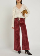 Free People Sweet Love Floral-embroidered Cotton Blouse Cream