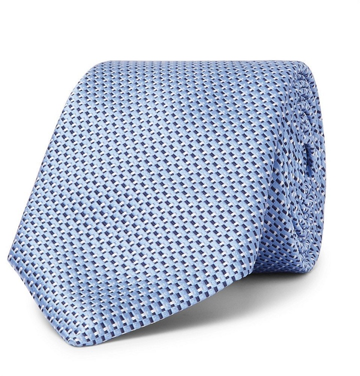 Photo: Hugo Boss - 8cm Silk-Jacquard Tie - Blue