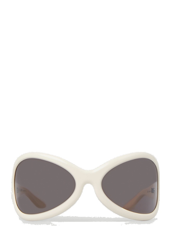 Photo: Oversized Wrap Around Sunglasses in White